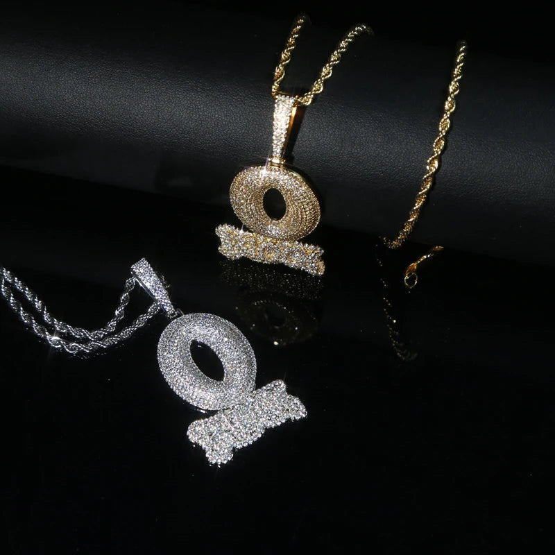 Chaîne/pendentif Lettre O Block HOMME