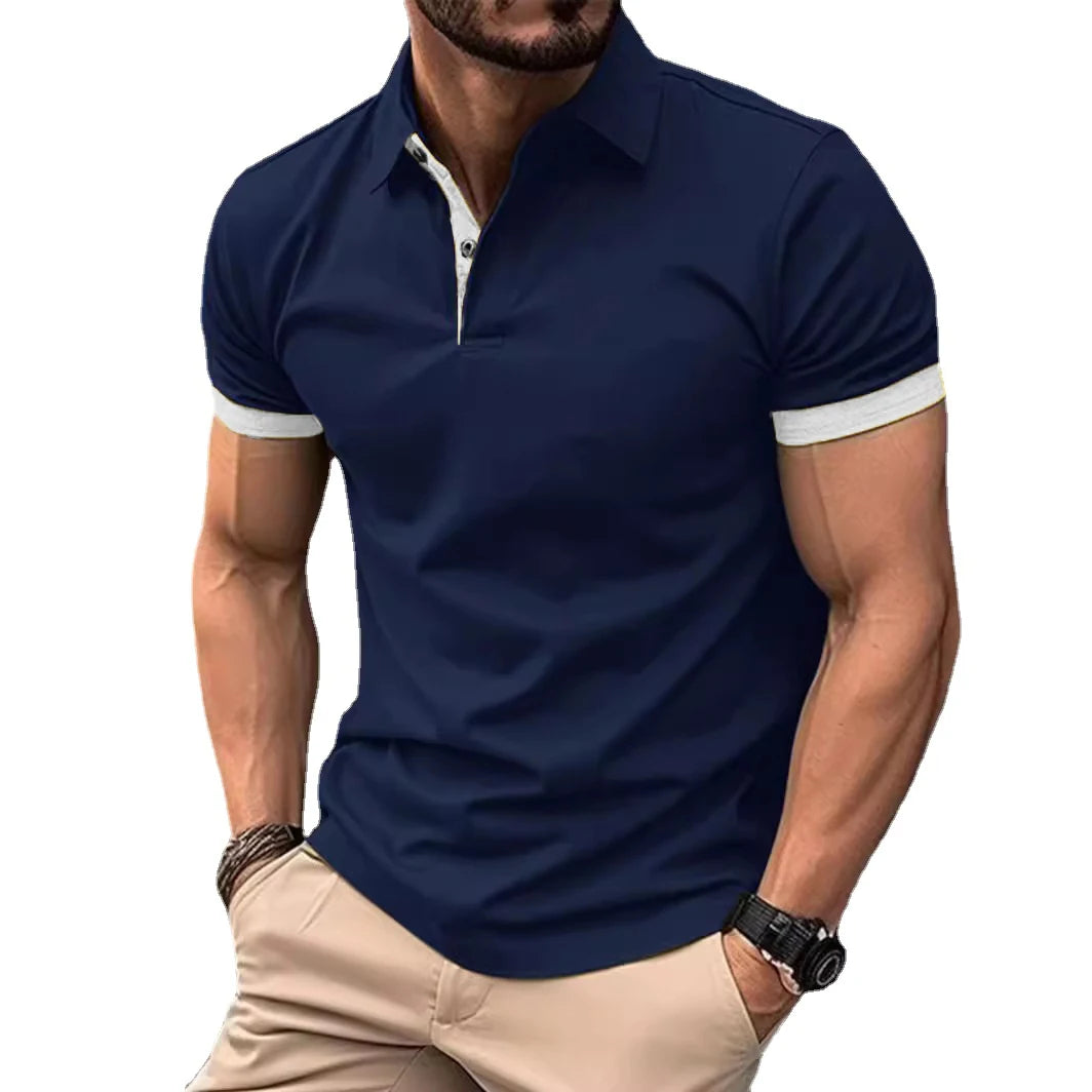 T-shirts Polo pour hommes, streetwear, casual, tops à col à revers