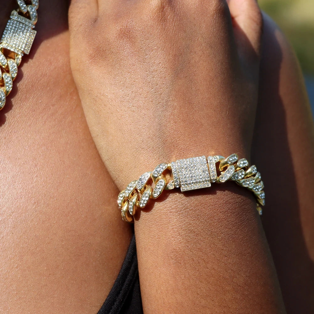 Bracelets hip-hop ICE pour hommes et femmes haute qualité