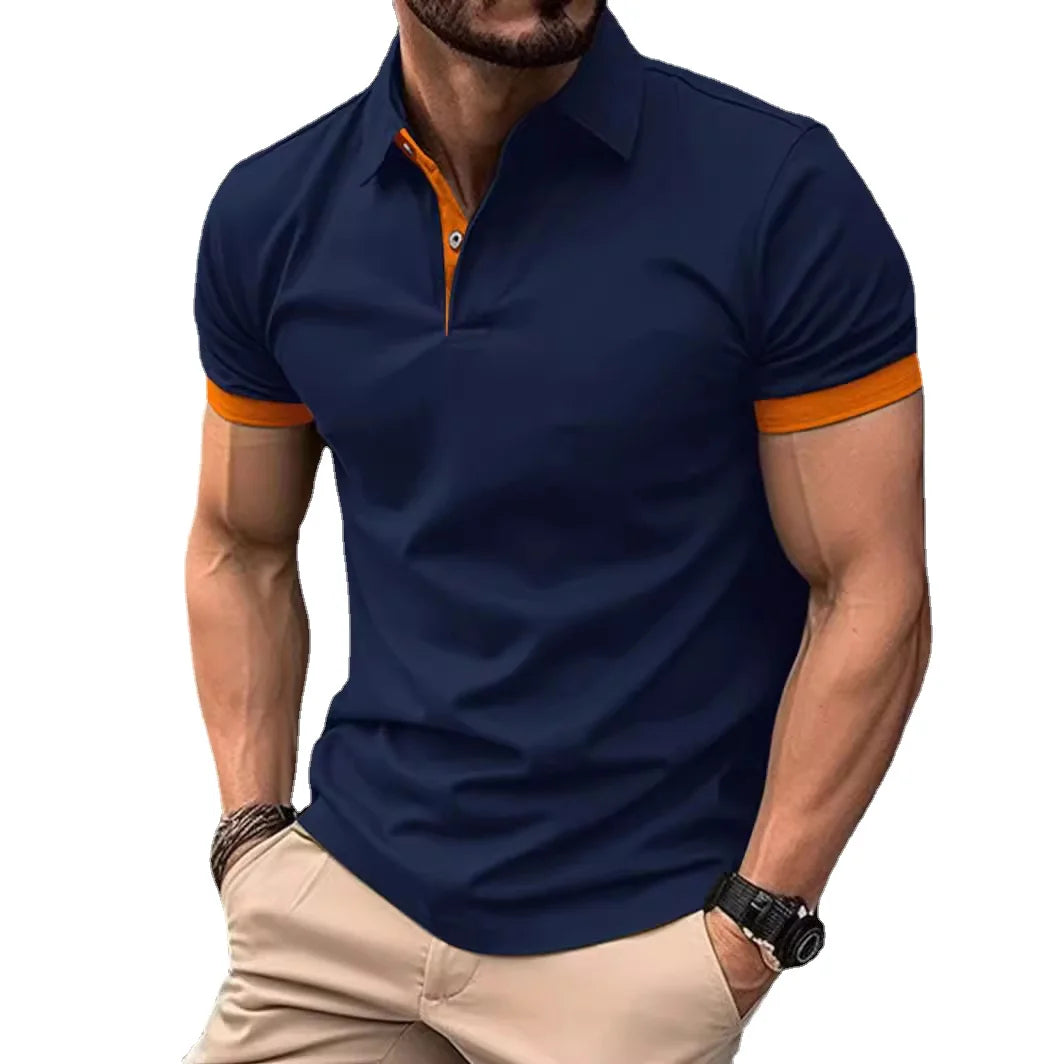 T-shirts Polo pour hommes, streetwear, casual, tops à col à revers