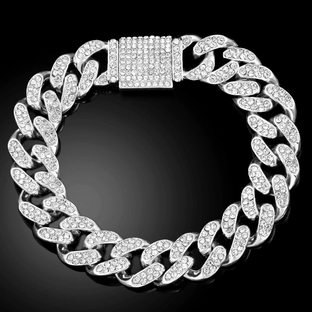 Bracelets hip-hop ICE pour hommes et femmes haute qualité