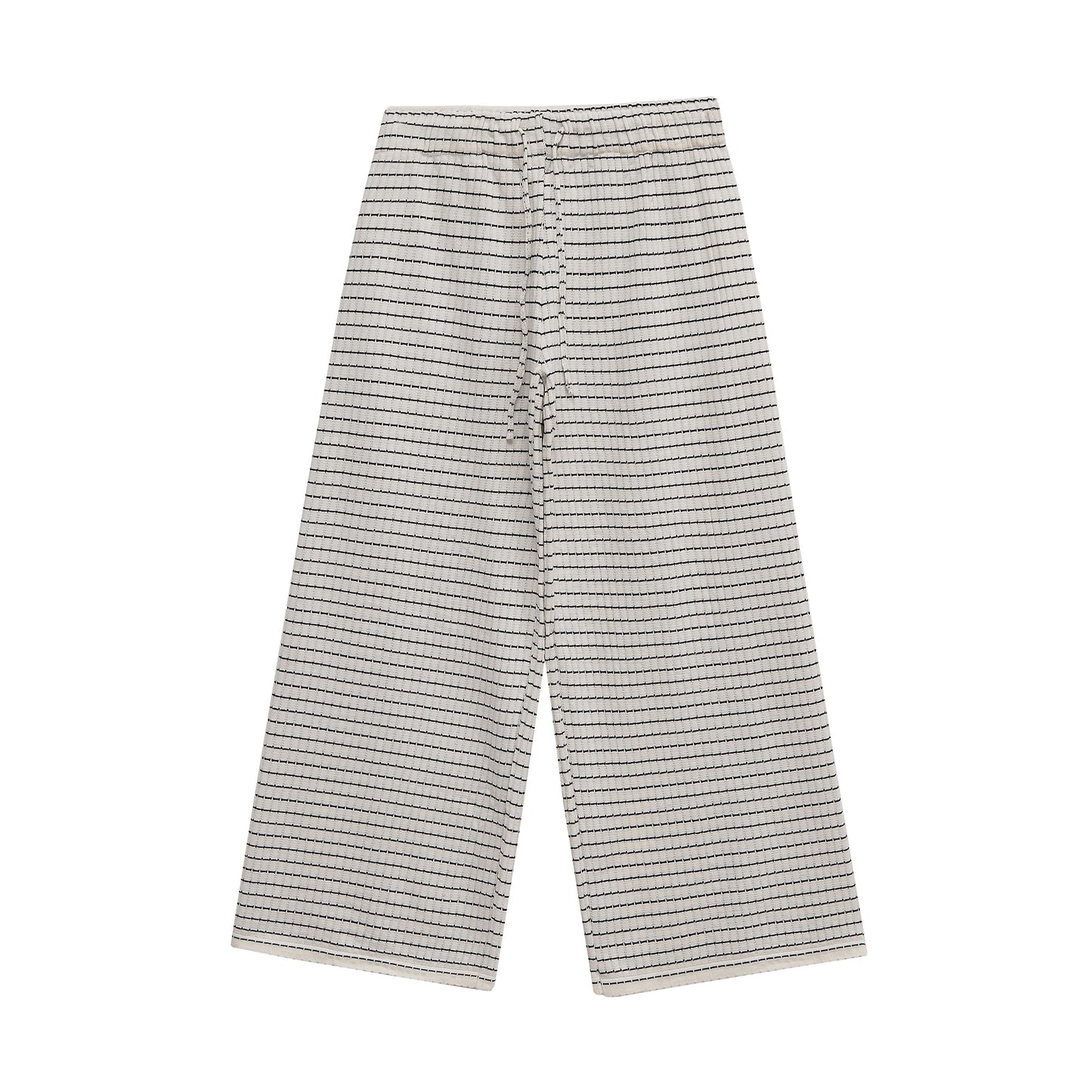 Vêtements pour femmes, nouvelle collection pantalon en tricot à rayures texturé
