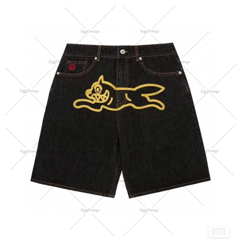 Shorts Streetwear pour hommes, impression de motif rétro