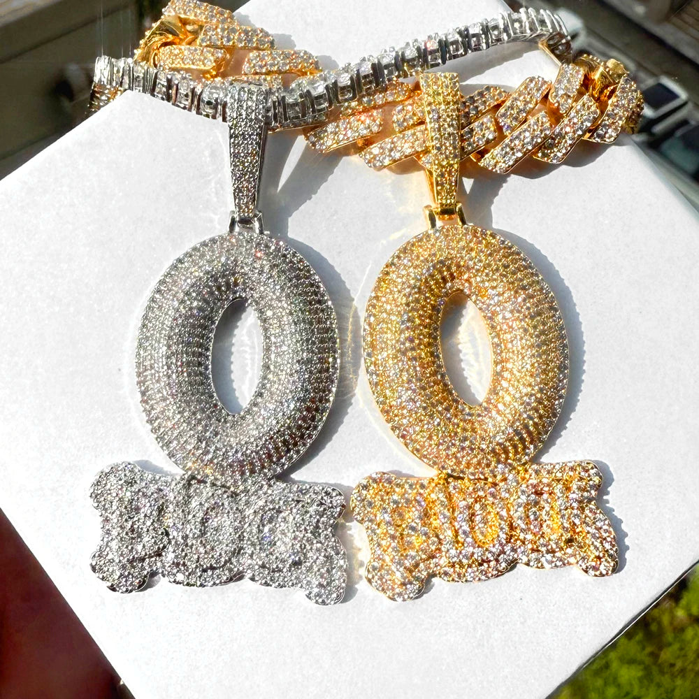 Chaîne/pendentif Lettre O Block HOMME