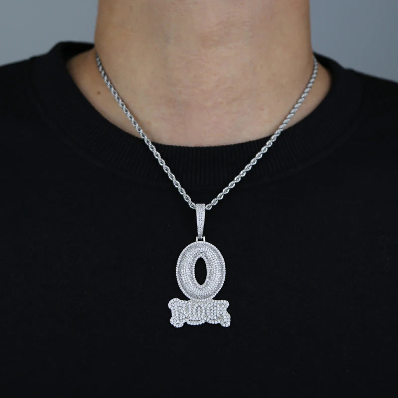 Chaîne/pendentif Lettre O Block HOMME