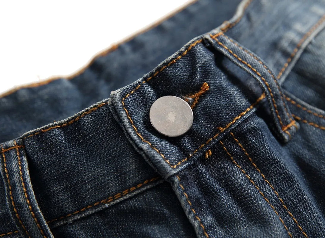 Pantalon pour homme coupe slim, déchiré