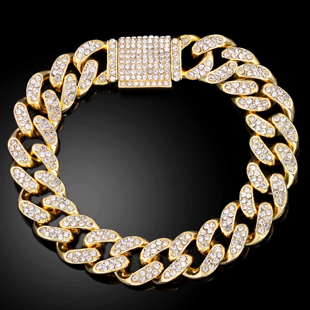 Bracelets hip-hop ICE pour hommes et femmes haute qualité