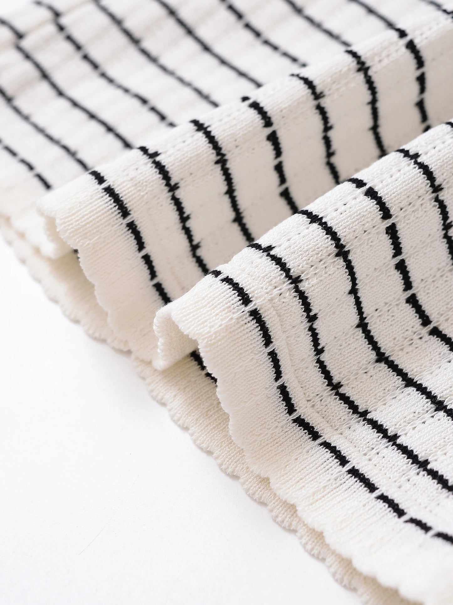 Vêtements pour femmes, nouvelle collection pantalon en tricot à rayures texturé