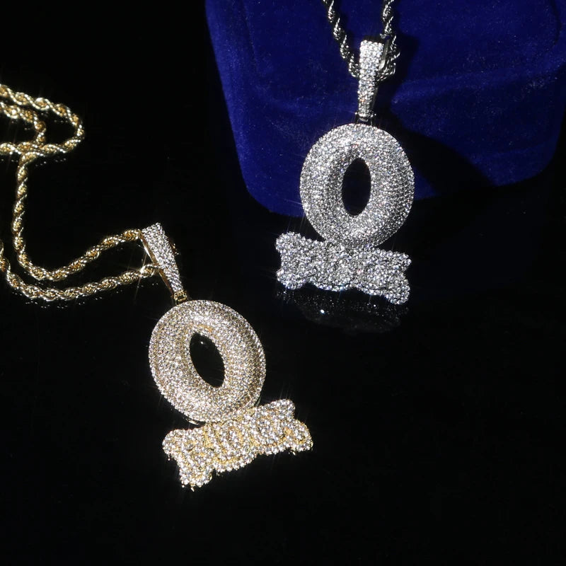 Chaîne/pendentif Lettre O Block HOMME