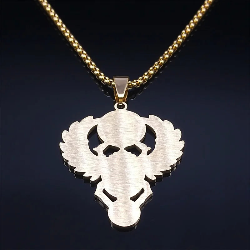 Colliers en acier inoxydable couleur or, symbole du scarabée égyptien œil de Ra Horus, collier clé de vie ankh,