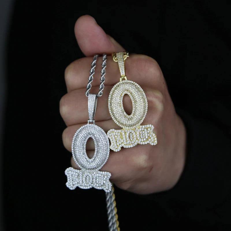 Chaîne/pendentif Lettre O Block HOMME