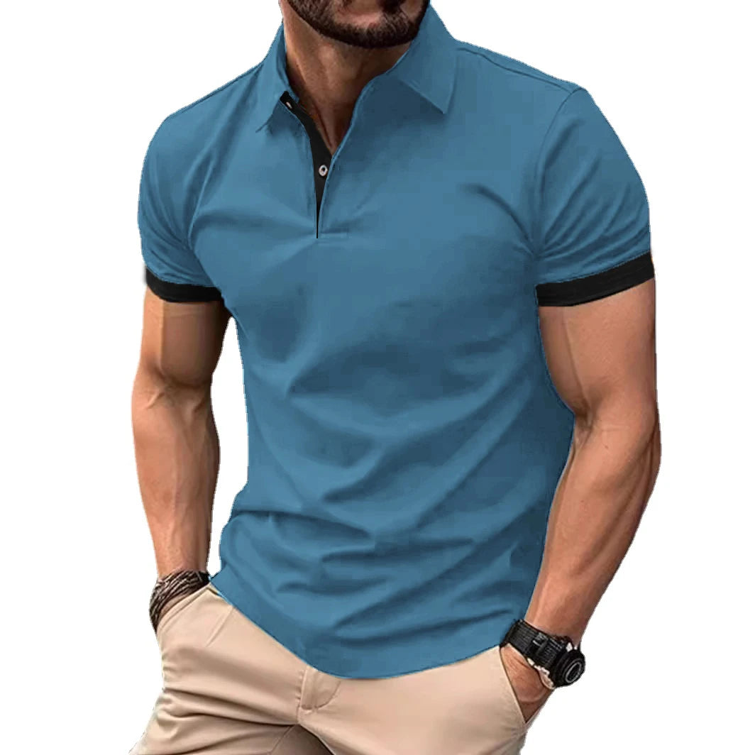 T-shirts Polo pour hommes, streetwear, casual, tops à col à revers