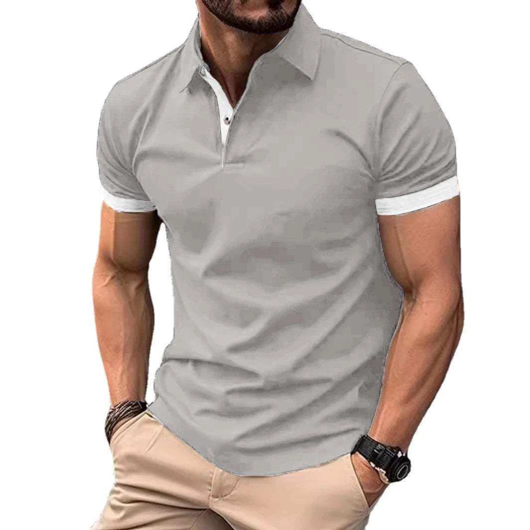 T-shirts Polo pour hommes, streetwear, casual, tops à col à revers
