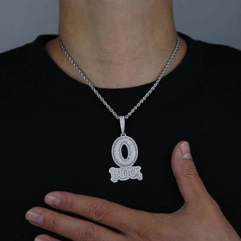 Chaîne/pendentif Lettre O Block HOMME