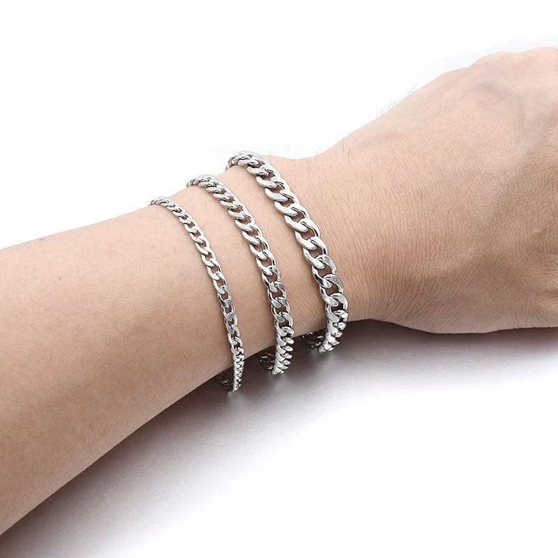 Bracelet en acier inoxydable pour hommes femmes couples