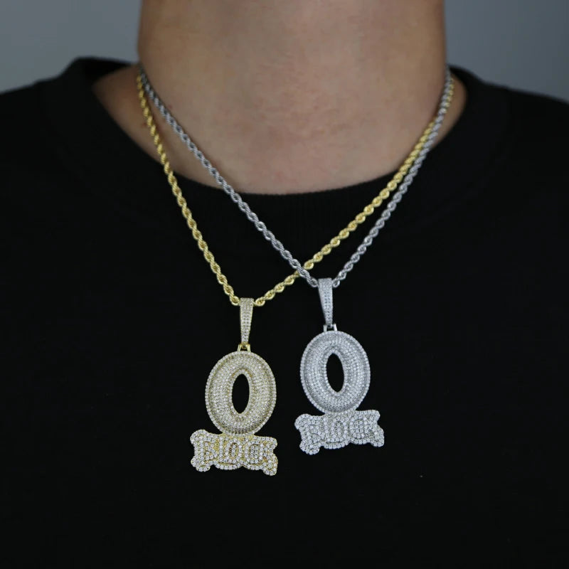 Chaîne/pendentif Lettre O Block HOMME