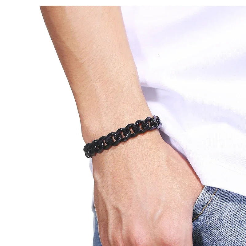 Bracelet en acier inoxydable pour hommes femmes couples