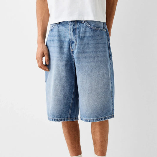 Shorts en jean baggy pour hommes, Y2K, streetwear masculin