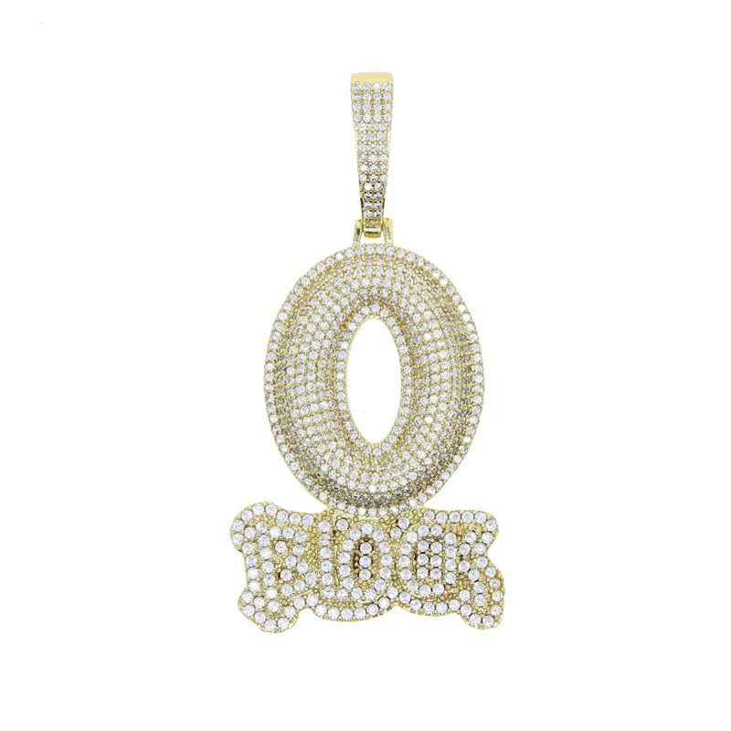 Chaîne/pendentif Lettre O Block HOMME