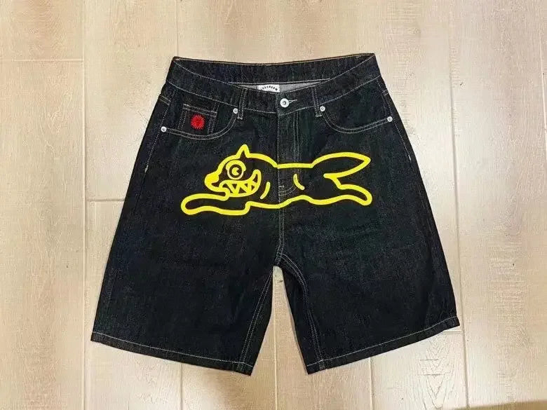 Shorts Streetwear pour hommes, impression de motif rétro