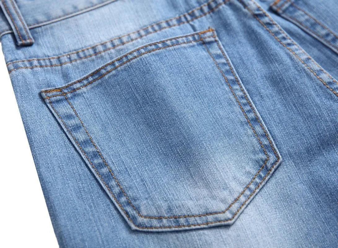 Pantalon pour homme coupe slim, déchiré