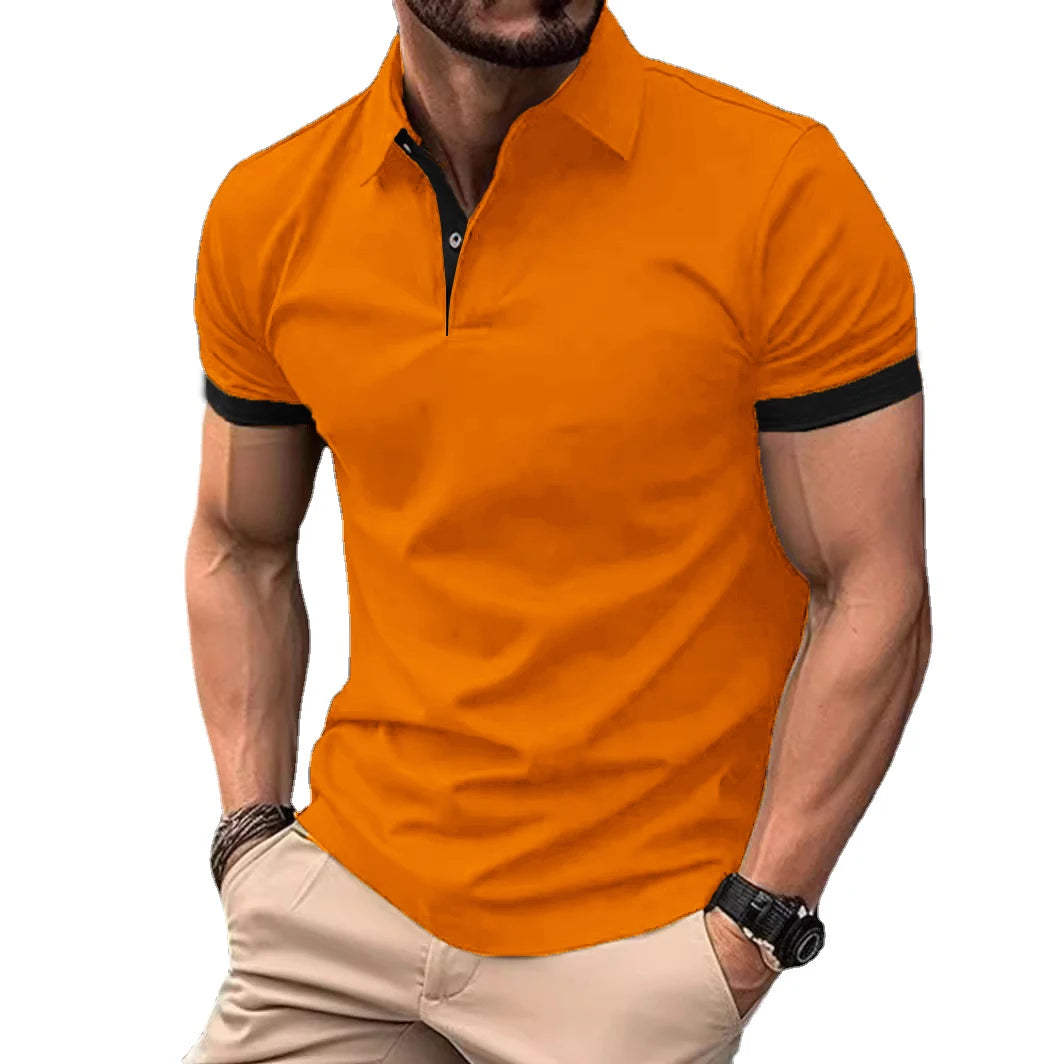 T-shirts Polo pour hommes, streetwear, casual, tops à col à revers