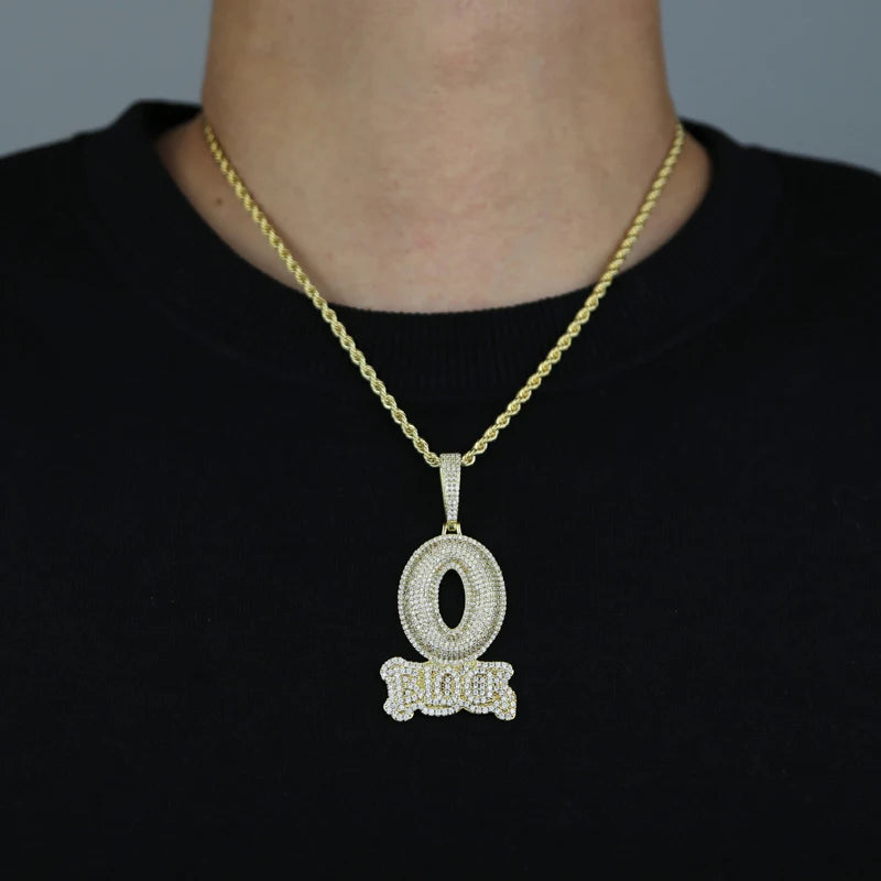 Chaîne/pendentif Lettre O Block HOMME