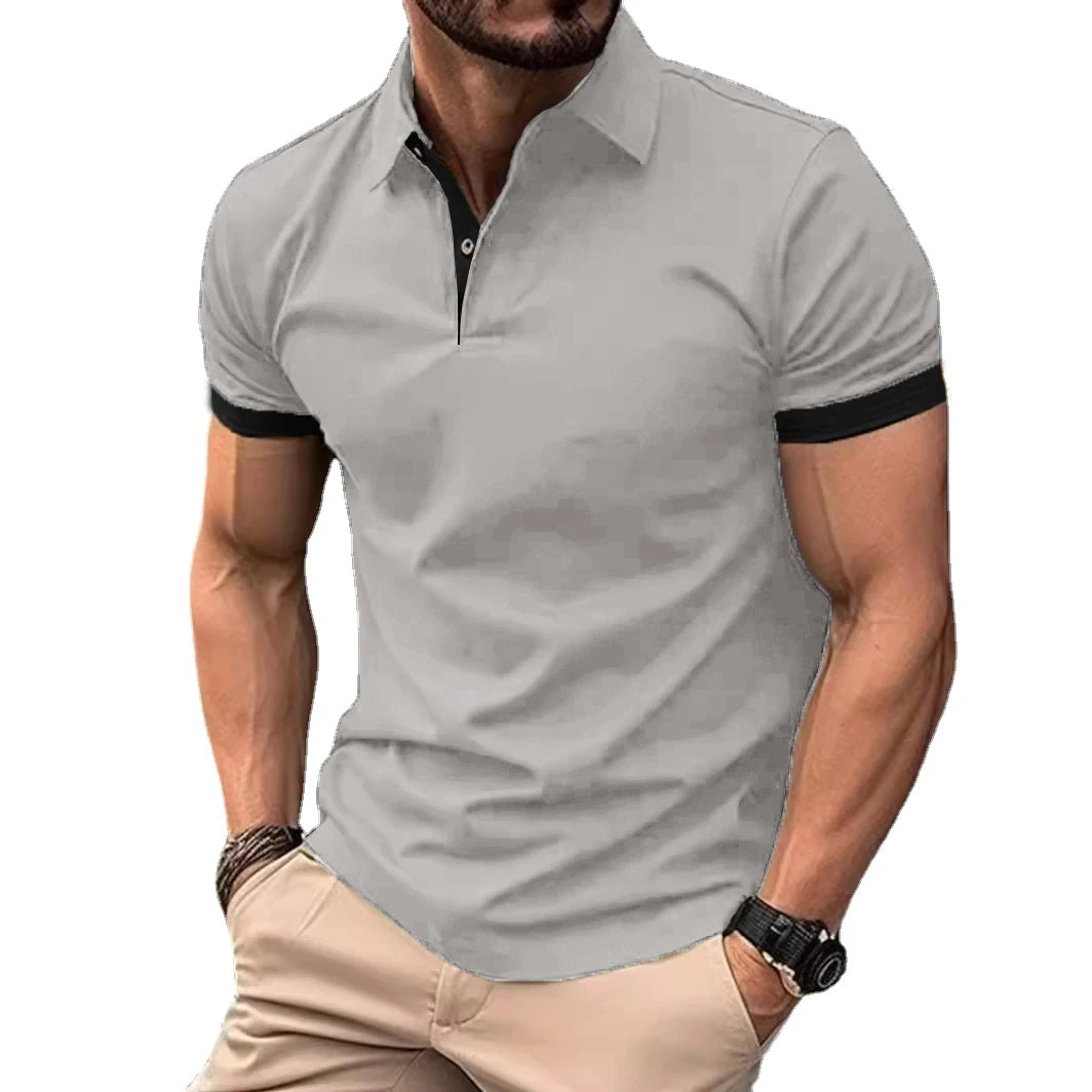 T-shirts Polo pour hommes, streetwear, casual, tops à col à revers