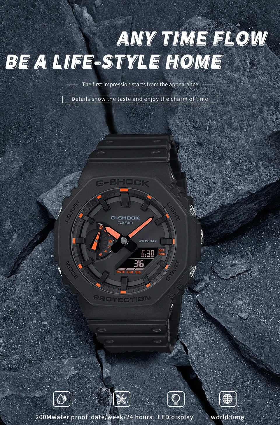 Montre Casio pour homme G Shock Farmhouse Oak étanche