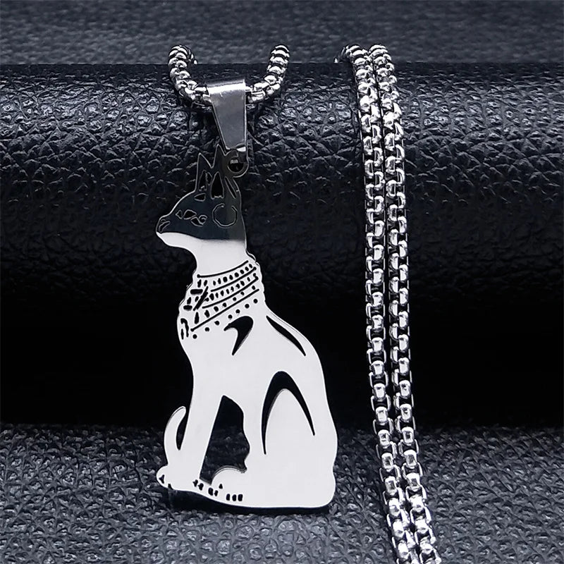 Colliers en acier inoxydable couleur or, symbole du scarabée égyptien œil de Ra Horus, collier clé de vie ankh,