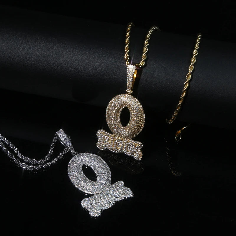 Chaîne/pendentif Lettre O Block HOMME