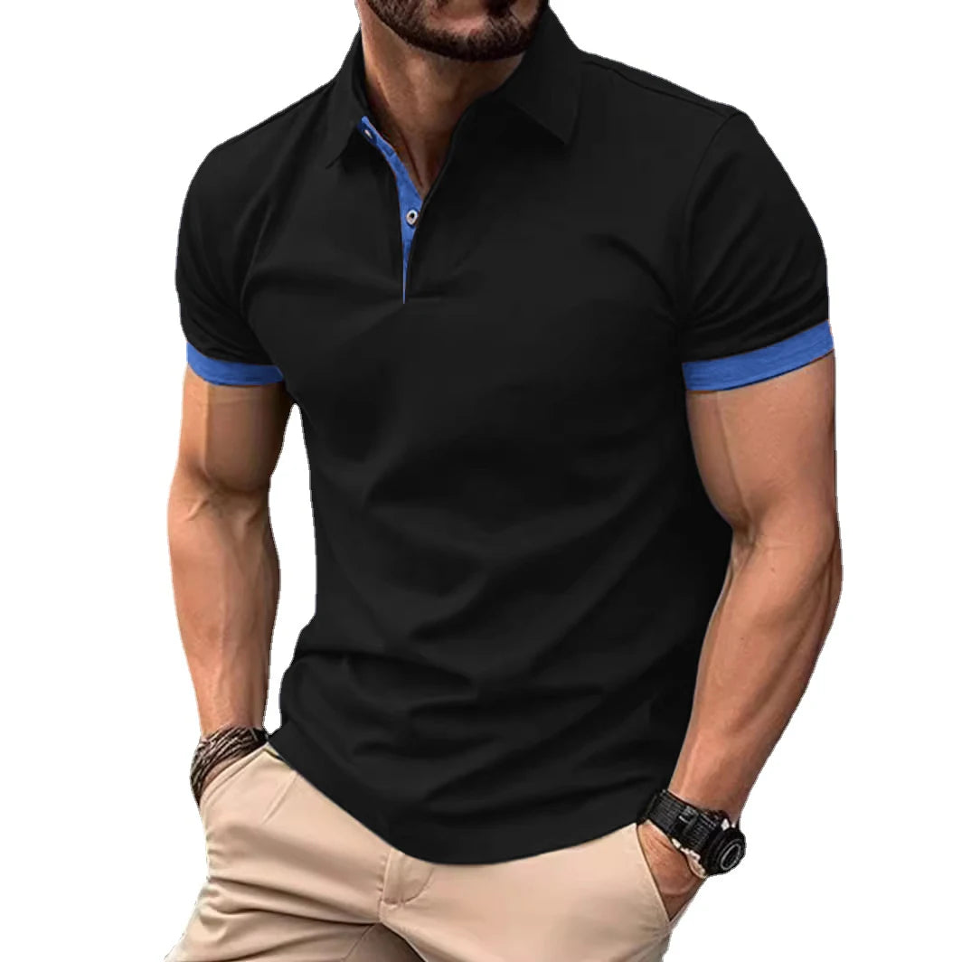 T-shirts Polo pour hommes, streetwear, casual, tops à col à revers