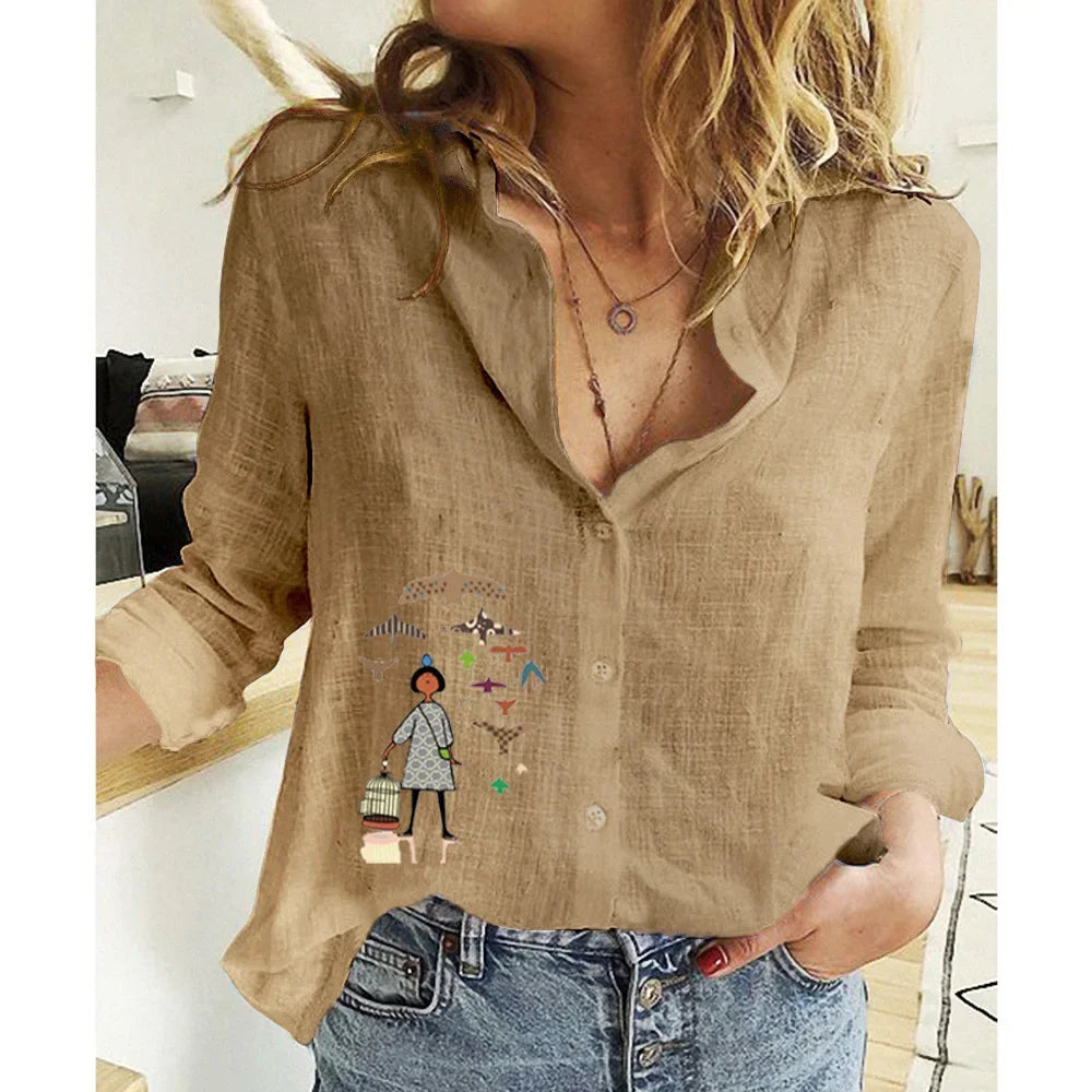 Vêtements pour femmes Chemises pour femmes Tops T-shirts en coton lin