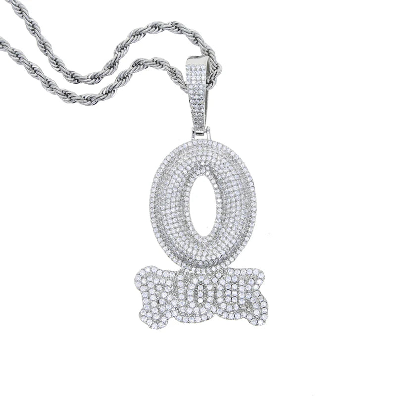 Chaîne/pendentif Lettre O Block HOMME