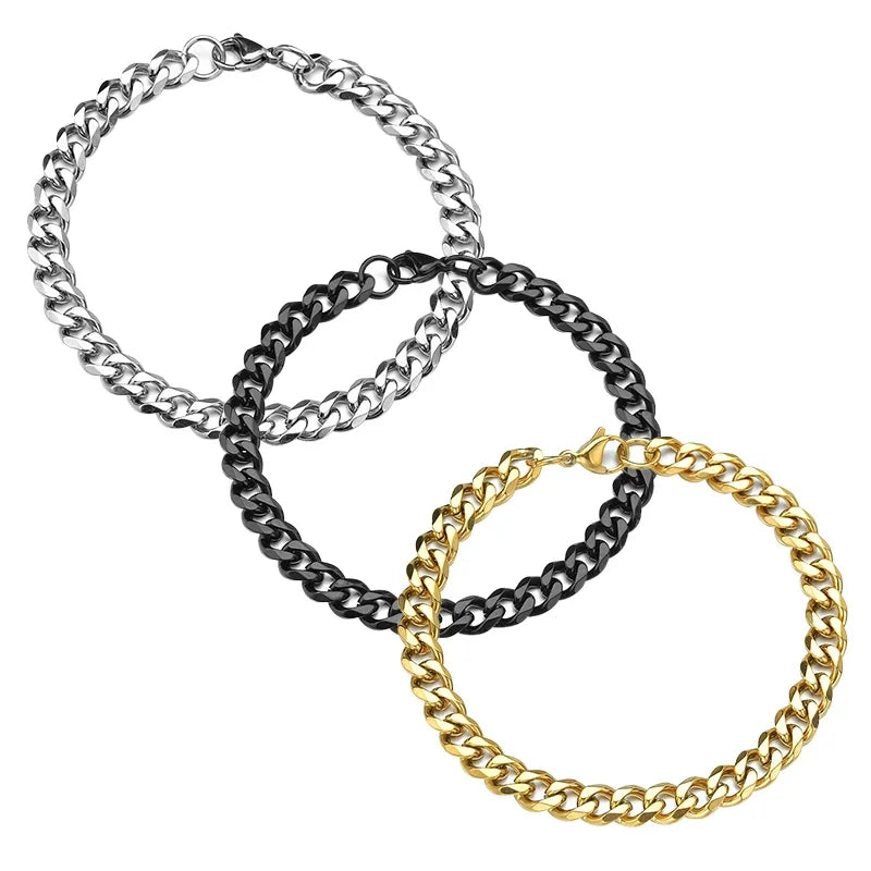 Bracelet en acier inoxydable pour hommes femmes couples