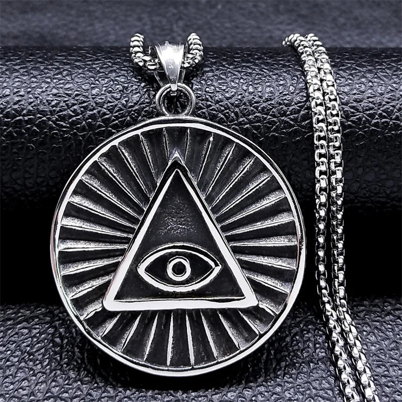 Collier pour hommes en acier inoxydable avec croix ankh égyptienne, clé de la vie, bijoux, chaîne en acier inoxydable