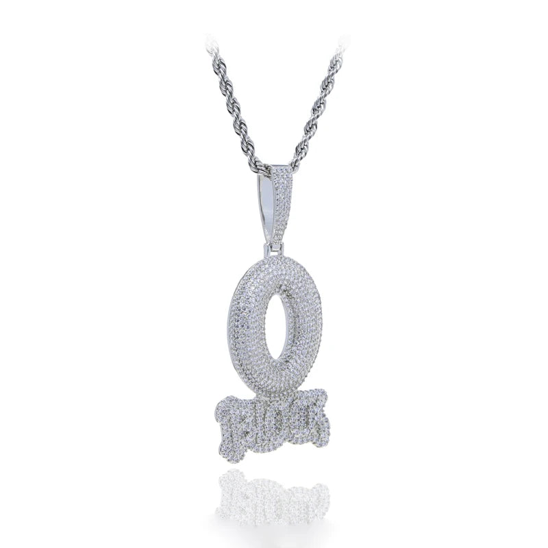 Chaîne/pendentif Lettre O Block HOMME