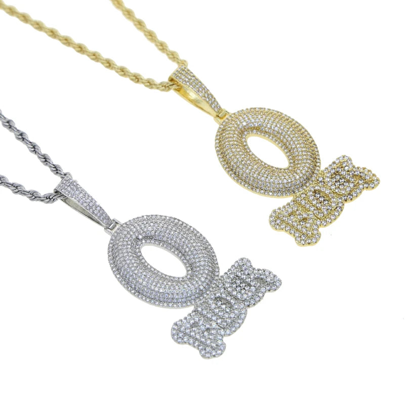Chaîne/pendentif Lettre O Block HOMME