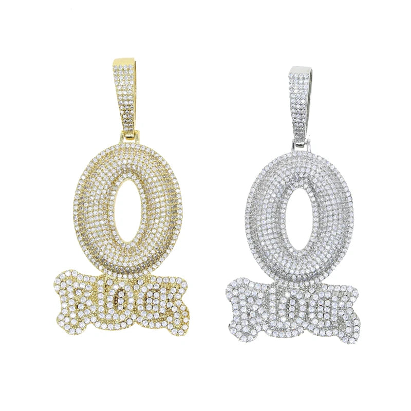 Chaîne/pendentif Lettre O Block HOMME