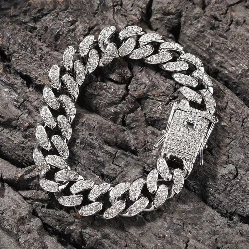 Chaîne en métal de luxe pour hommes, plaqué or 18K
