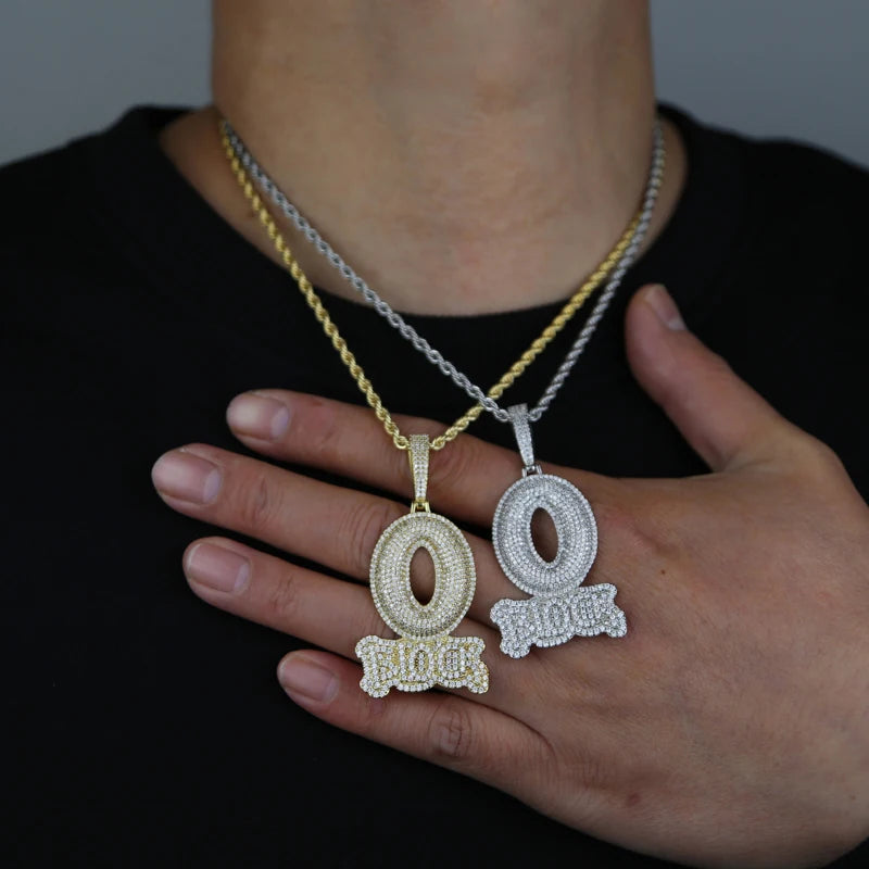 Chaîne/pendentif Lettre O Block HOMME