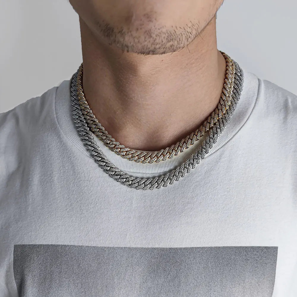chaîne Miami en diamant épais pour hommes et femmes, ICE