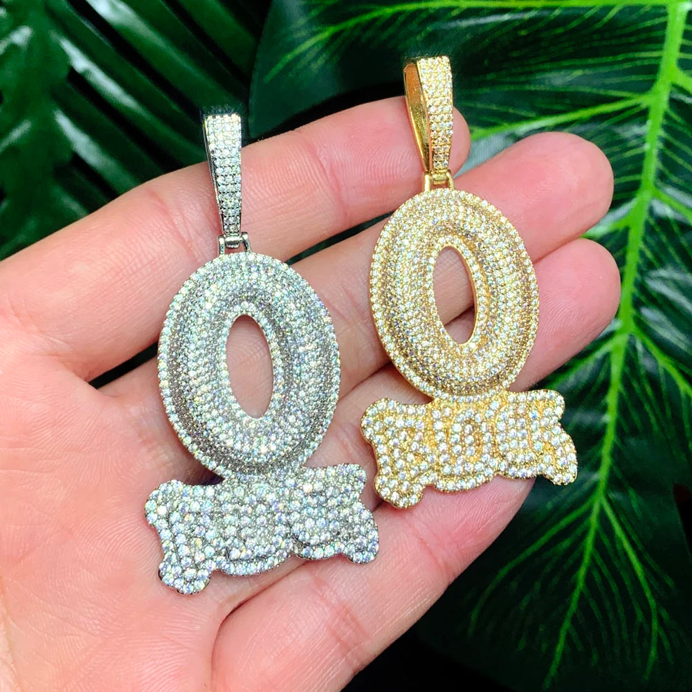Chaîne/pendentif Lettre O Block HOMME