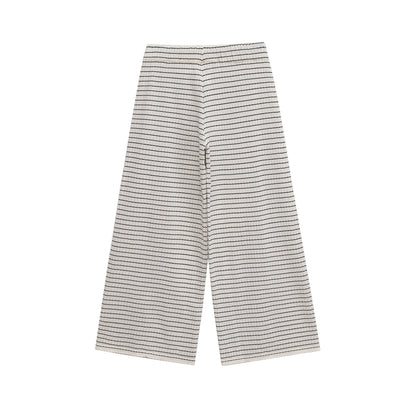 Vêtements pour femmes, nouvelle collection pantalon en tricot à rayures texturé