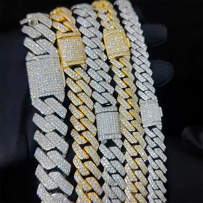 chaîne Miami en diamant épais pour hommes et femmes, ICE