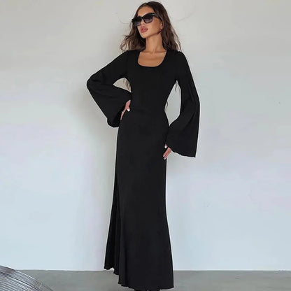 Robe longue à manches longues pour femmes