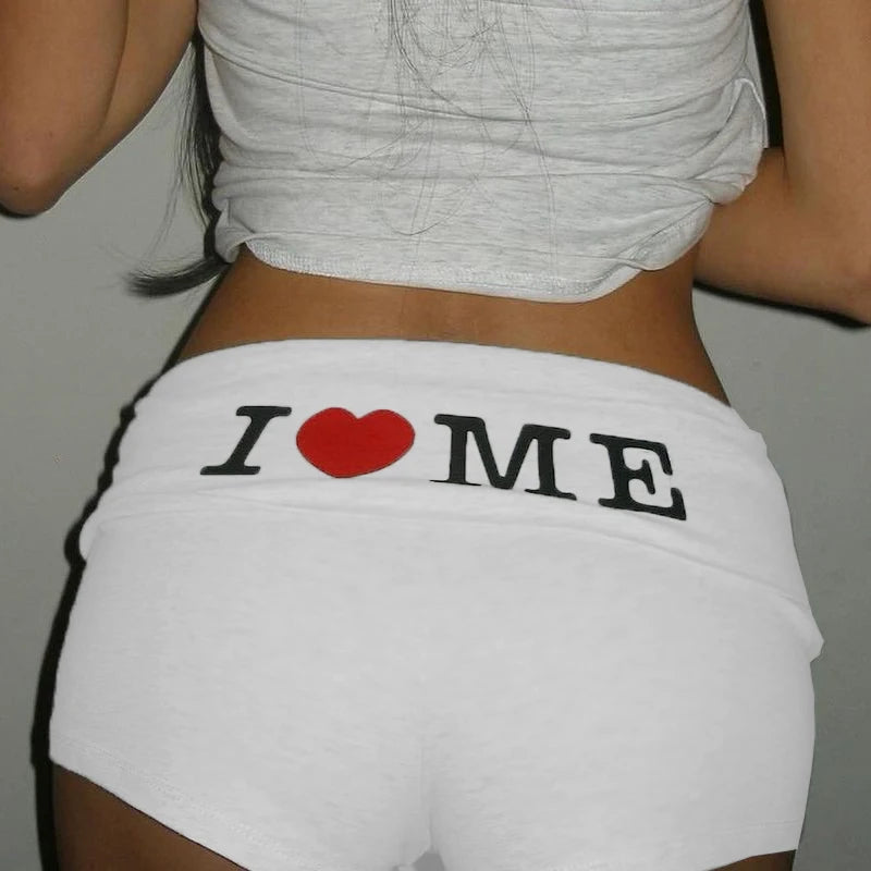 Shorts sexy pour femmes Y2k streetwear,élastique slim