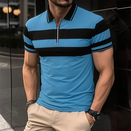 Polo décontracté à manches courtes pour homme