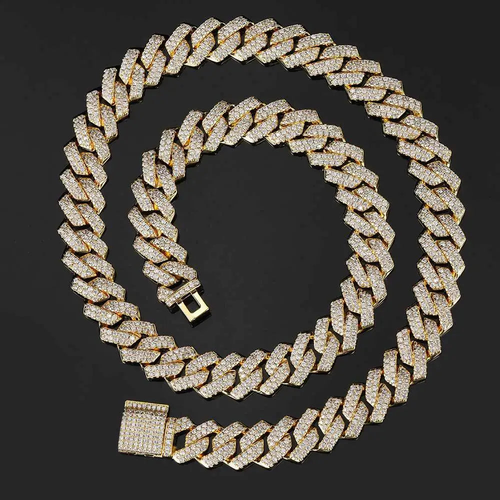 chaîne Miami en diamant épais pour hommes et femmes, ICE