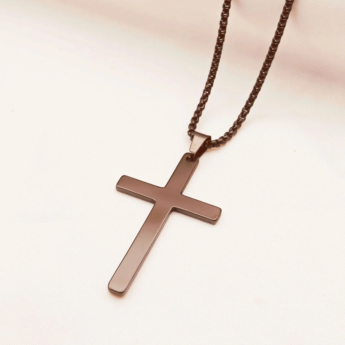 Collier croix en acier inoxydable ASONSTEEL pour femmes et hommes résistant à l'eau